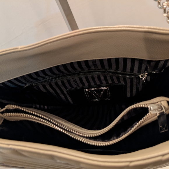 Victoria's Secret Taupe Chevron Shoulder Bag - Picture 12 of 13